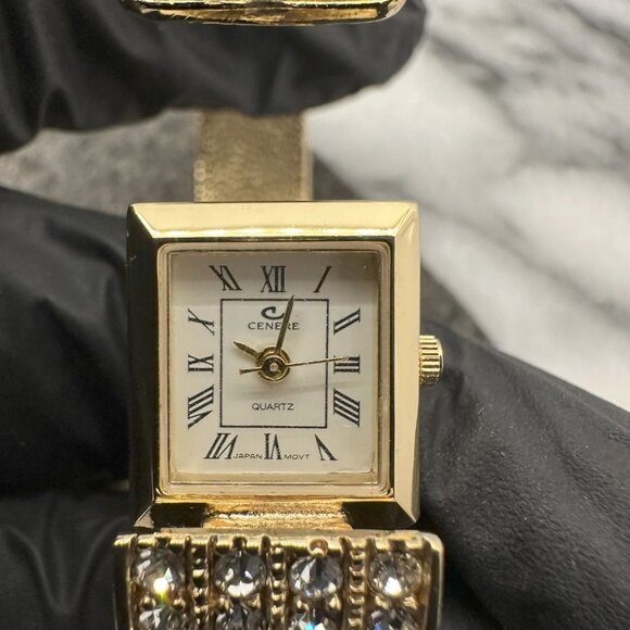 Vintage Cenere Rhinestone Bracelet Watch Unique and Beautiful Timepiece - Picture 8 of 10